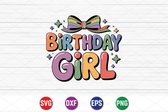 Birthday Girl Cute Bow SVG