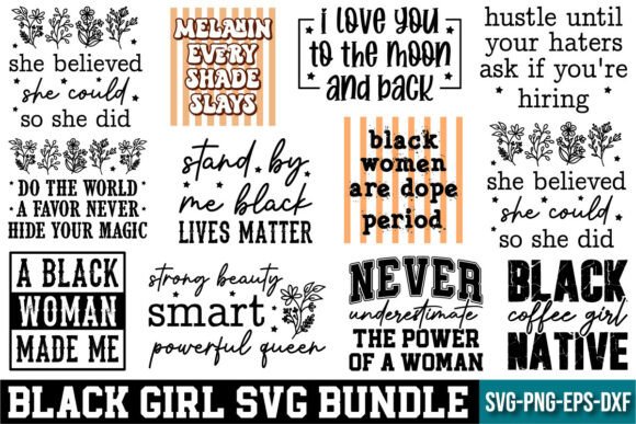 Black Girl SVG Bundle Graphics for T-Shirt Designs