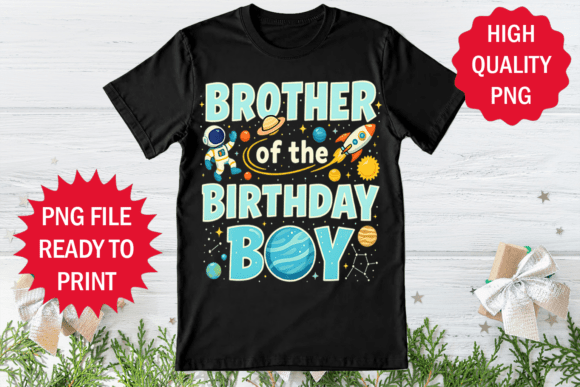 Brother of the Birthday Boy Astronaut Graphics