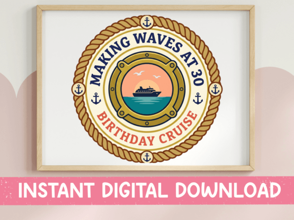Making Waves at 30 Birthday Cruise SVG