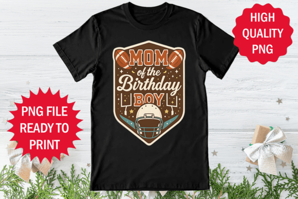 Mom of the Birthday Boy Football Shirt