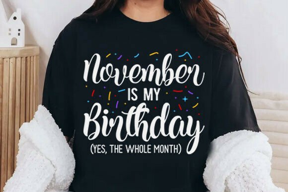 November Is My Birthday Svg Graphics