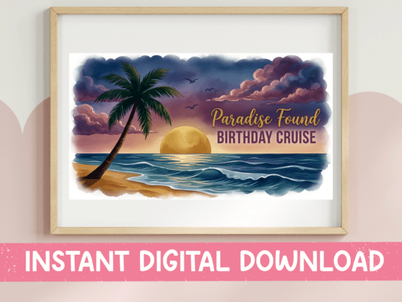 Paradise Found Birthday Cruise Design Graphics
