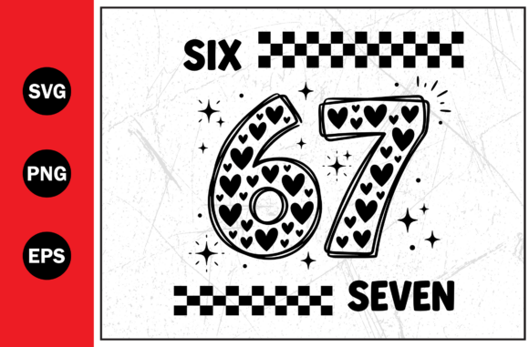 Six Seven Checkers Age Birthday Svg Png